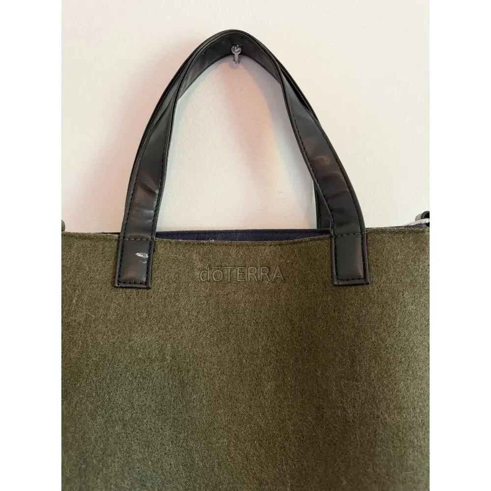 DoTERRA Green Felted Tote Bag - No Long Handle Women’s Work Purse Tote